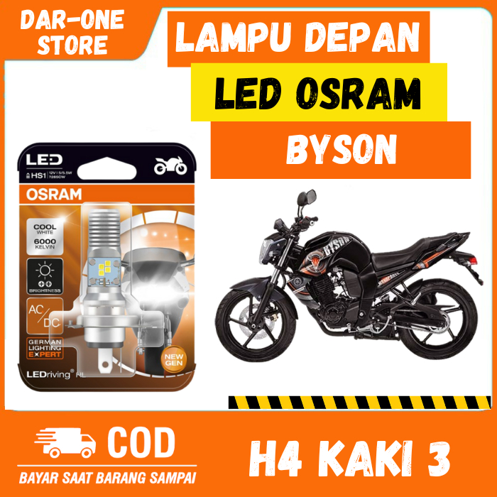 LAMPU DEPAN LED OSRAM YAMAHA BYSON ORIGINAL H4 KAKI 3
