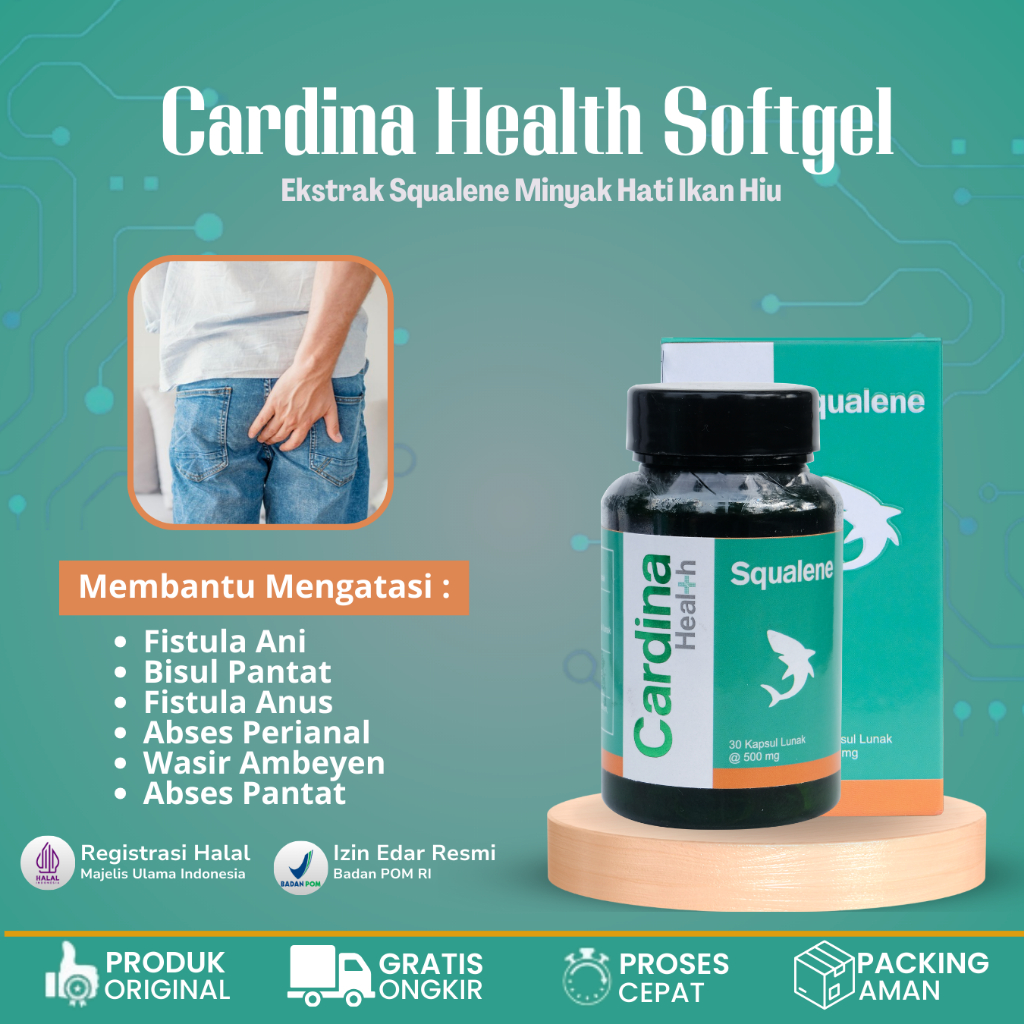 Obat Fistula Ani Bisul di Pantat Bisul Bernanah Herbal Abses Perianal Cardina Health Softgel Obat Bi