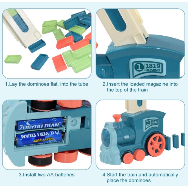 TOY 60 PCS Domino Train Mainan Edukasi