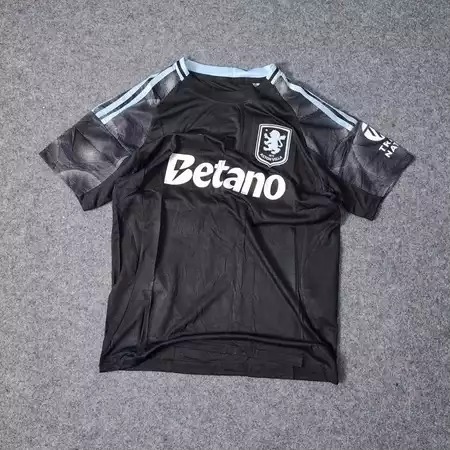 [Fans Issue GO] Jersey Bola Aston Villa Away Hitam 2025/2026 New Grade Ori