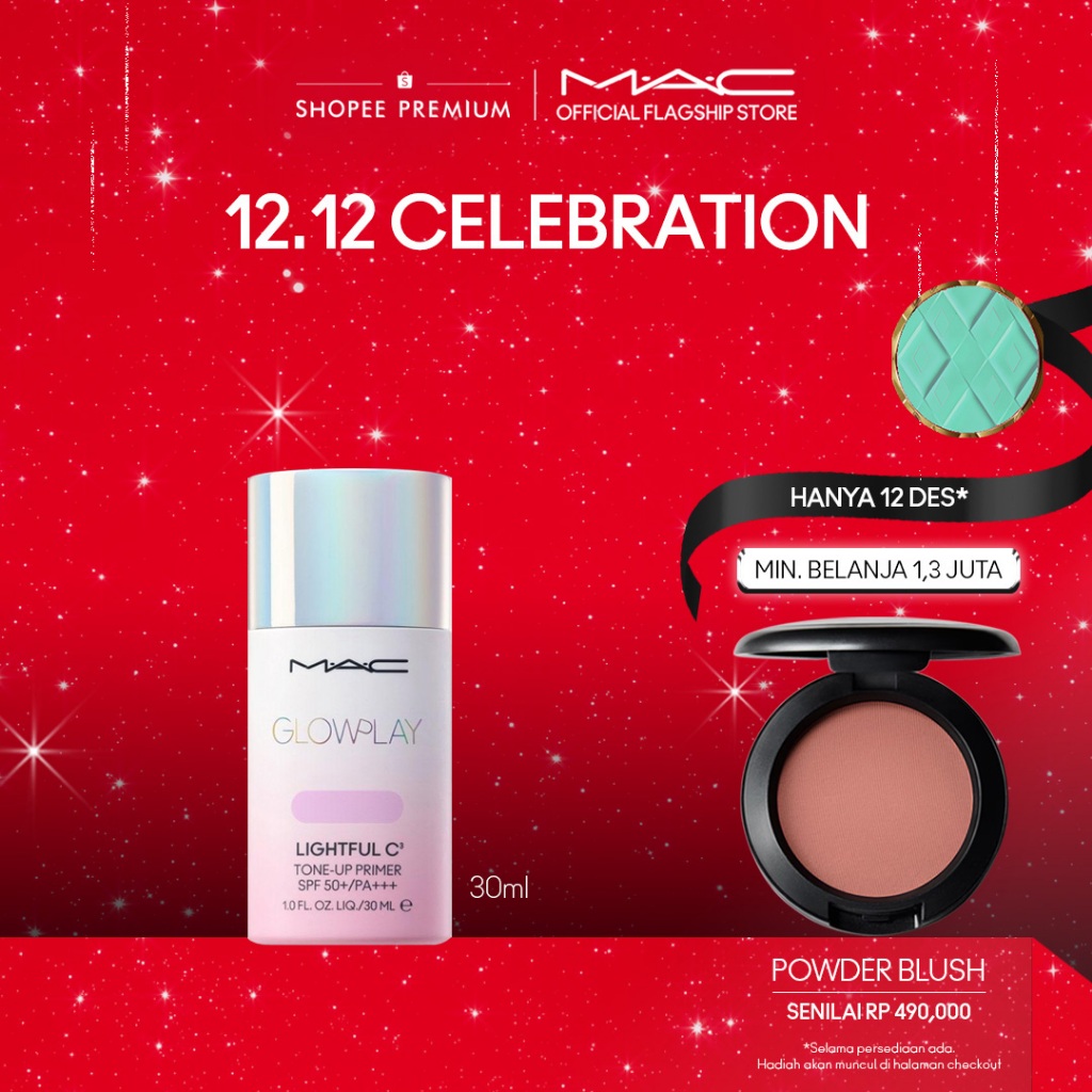 MAC Glow Play Lightful C3 Tone-Up Primer SPF 50+/PA+++ 30ML / Tinted Primer Face Base