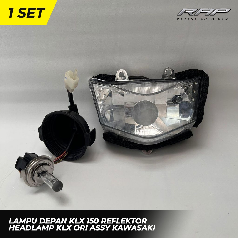 LAMPU DEPAN KLX 150 REFLEKTOR HEADLAMP KLX ORI ASSY KAWASAKI