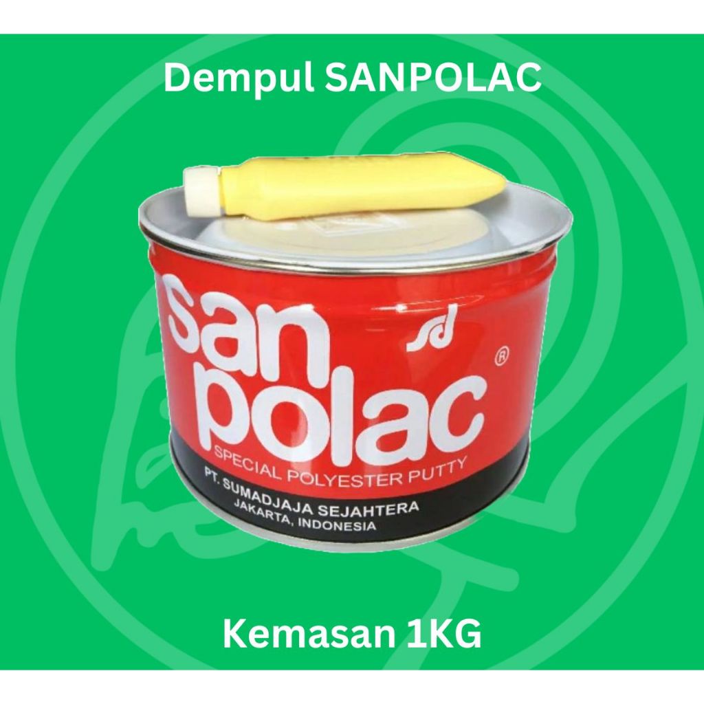 SANPOLAC Dempul mobil motor Dempul Serbaguna Sanpolac 1000gr Sanpolac 1kg Dempul Sanpolac 1 KG