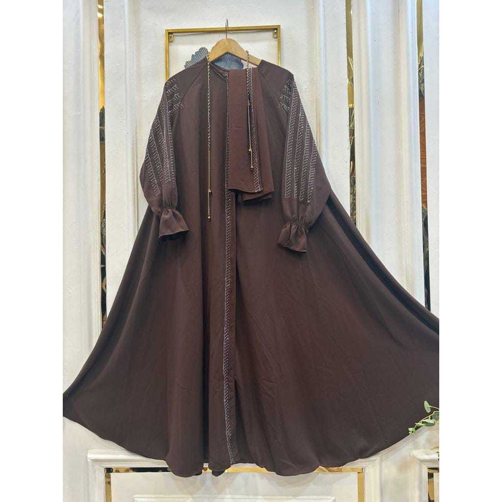 WARNA BARU Abaya MAHOGANI Turkey tasya Gamis Syari Muslimah Jetblack Hitam,Burgundy,BW Kombinasi Mat