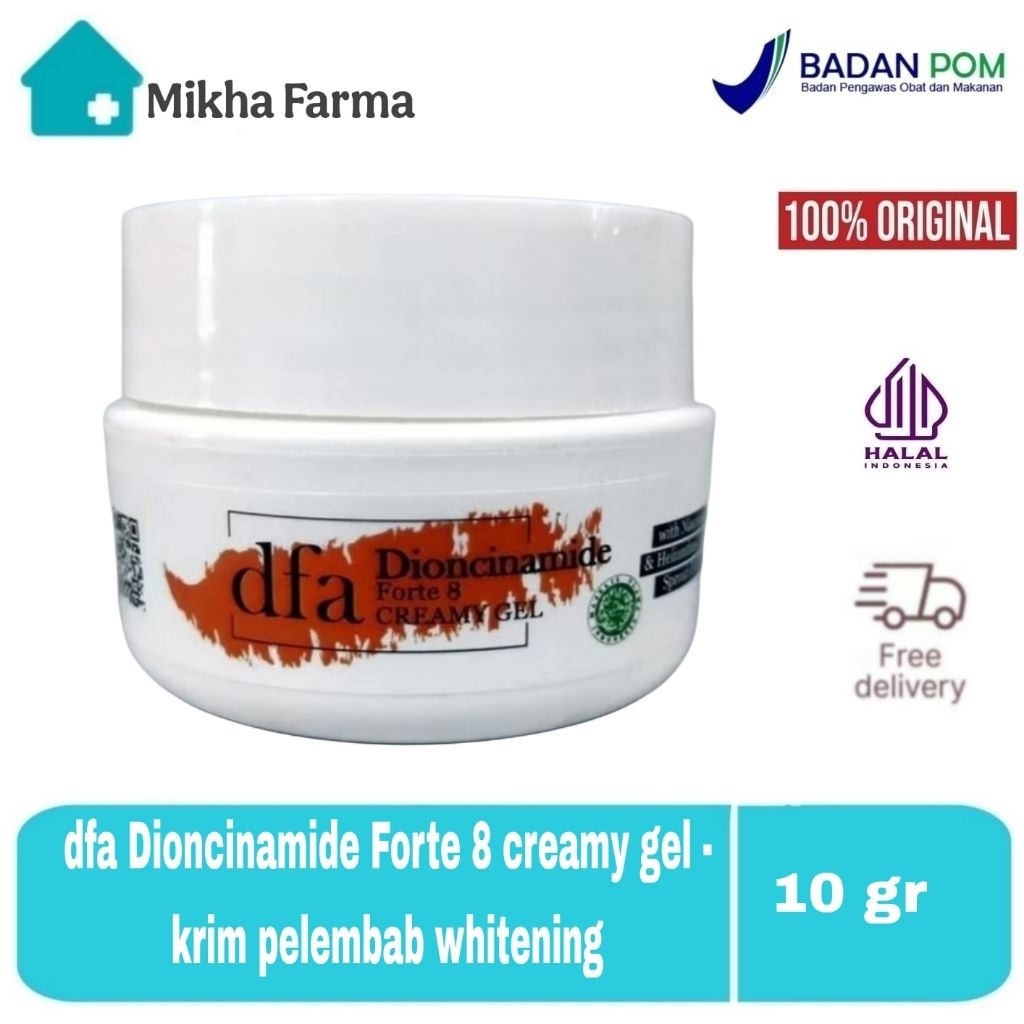 dfa Dioncinamide Forte 8 creamy gel - krim pelembab whitening - BPOM