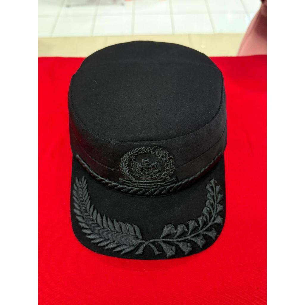 TOPI KOMANDO DPRD HITAM 1 RAY |menjual atribut perlengkapan costum TNI,POLRI,DAMKAR,DISHUB,ASN,DLL