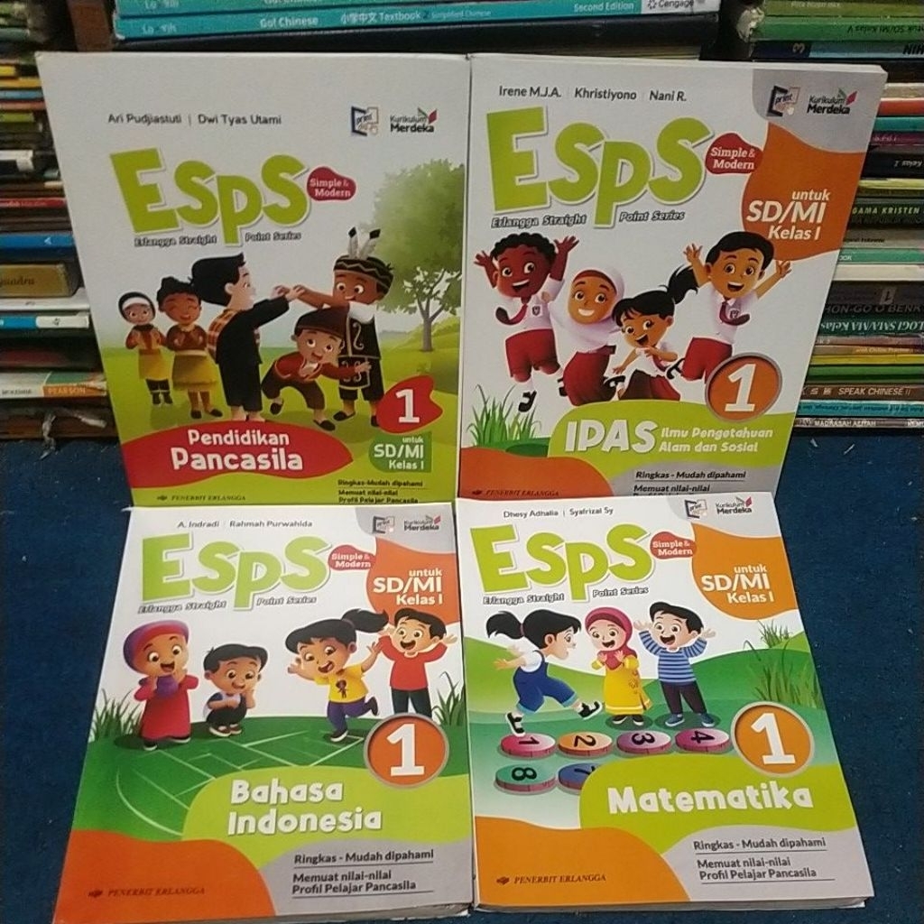 BUKU PAKET ESPS KELAS 1/I SD/MI ERLANGGA KURIKULUM MERDEKA,ESPS PANCASILA REVISI,ESPS IPAS,ESPS BAHA