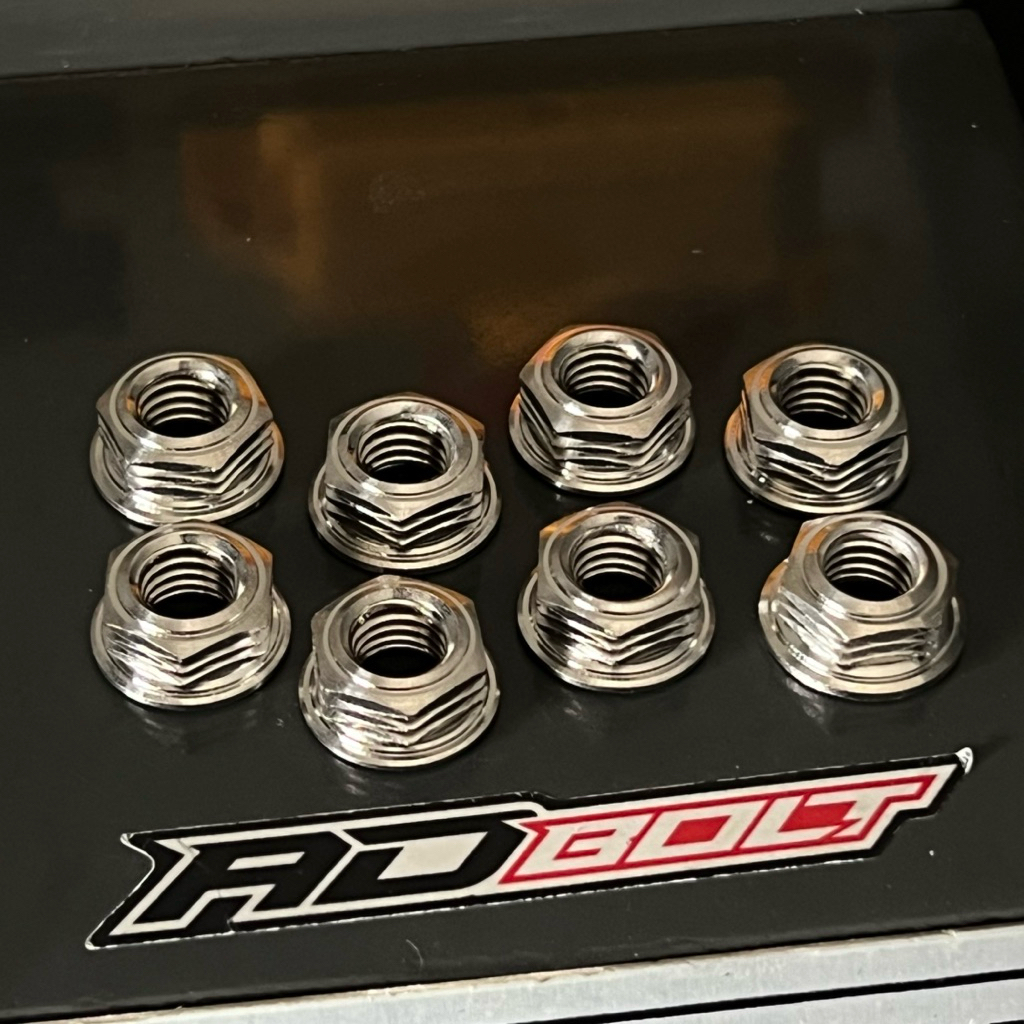 MUR BAUT M8 / 12 FLANGE TOPI STAINLESS STENLIS BUBUT CUSTOM MOTIF