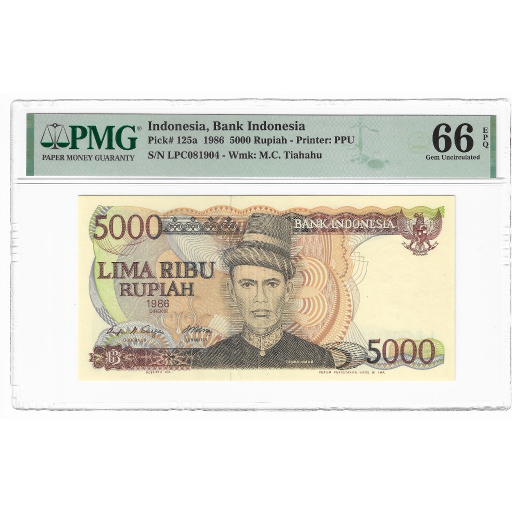 Uang Kuno 5000 Rupiah Teuku Umar PMG