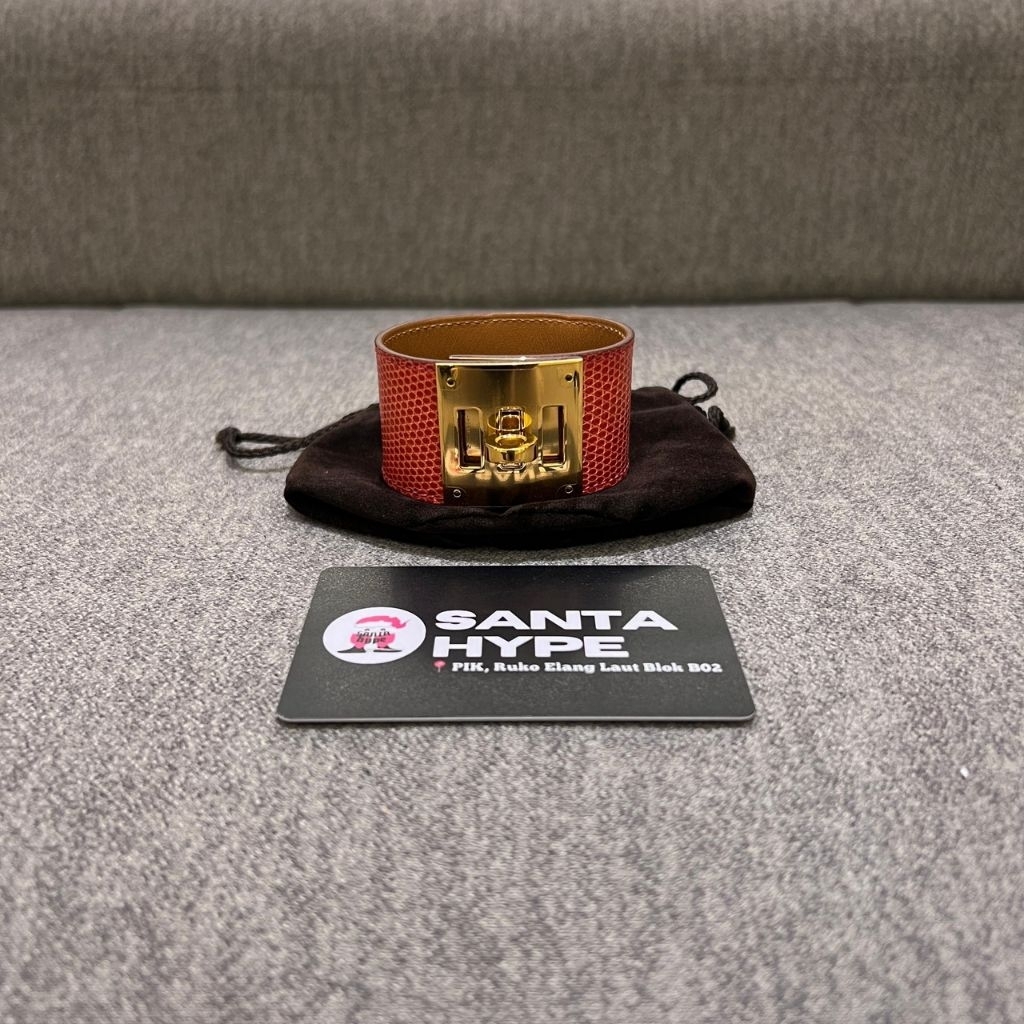 Hermes Lizard Kelly Dog Bracelet