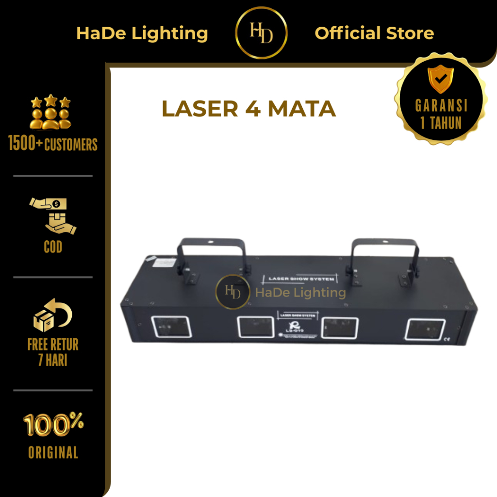 Laser Show 4 Mata Redsun - Lampu Laser Panggung Diskotik RGB Redsun