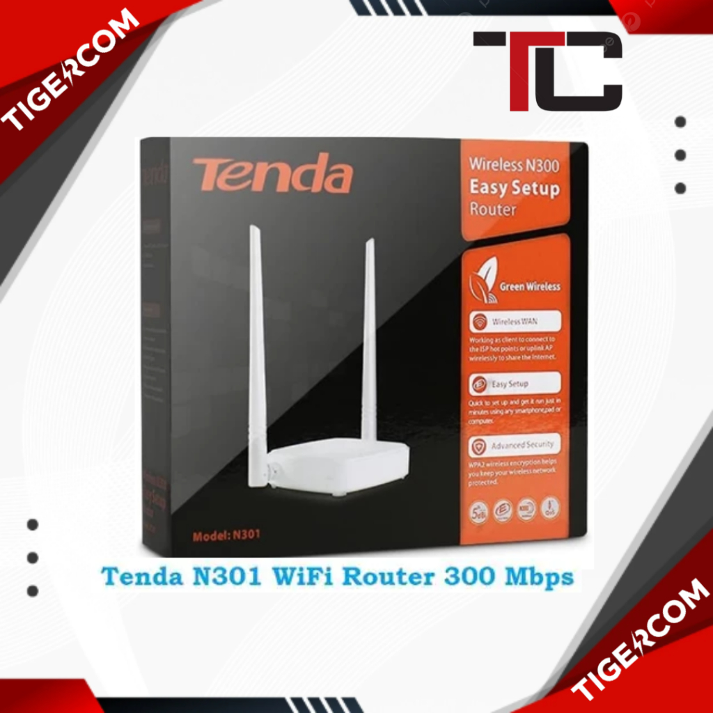 Tenda N301 Wireless Router - N300 N 301 TENDA Easy Setup Router TENDA N301