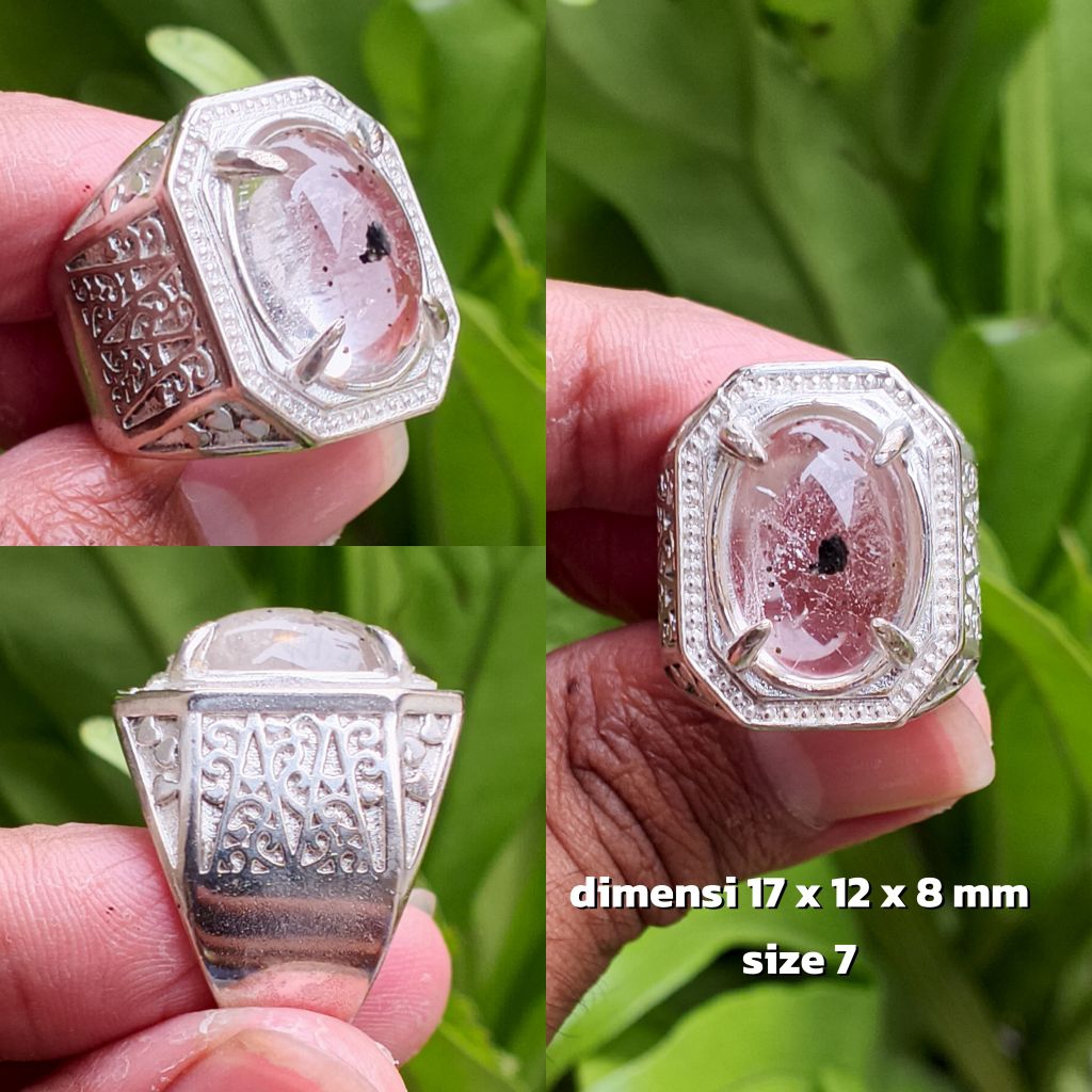 cincin batu akik kecubung es karang