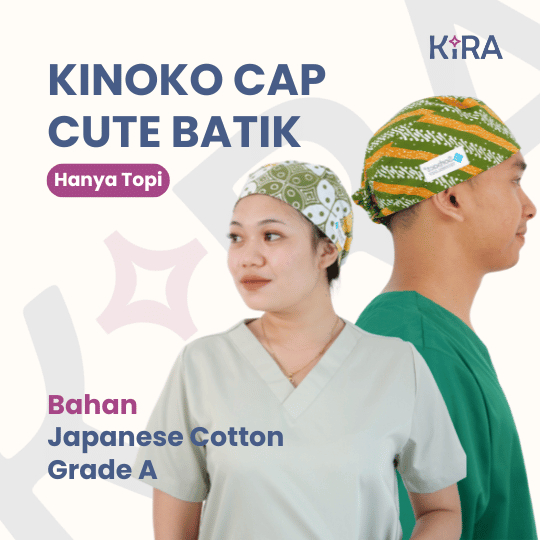 [KINOKO CAP SERIES] | KINOKO CAP CUTE BATIK/Japanese Cotton/Topi Dokter/Topi Perawat/Topi Bedah/Topi