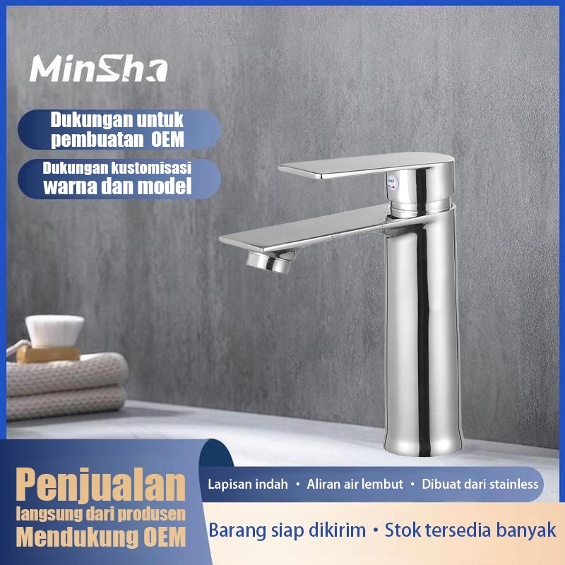 Keran Angsa Wastafel Modern Panas Dingin SUS304