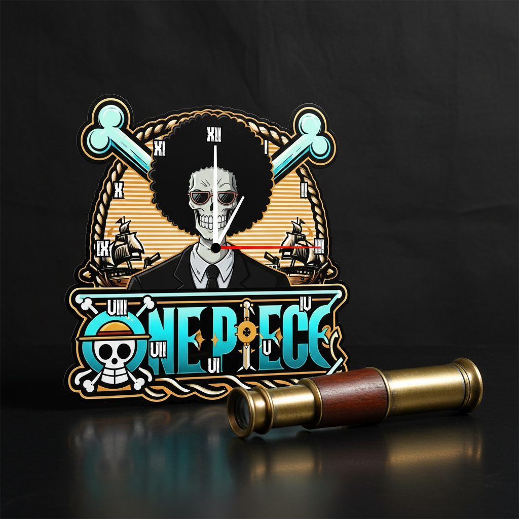 JAM DINDING ANIME ONE PIECE UKIR UNTUK DEKORASI KAMAR RUMAH