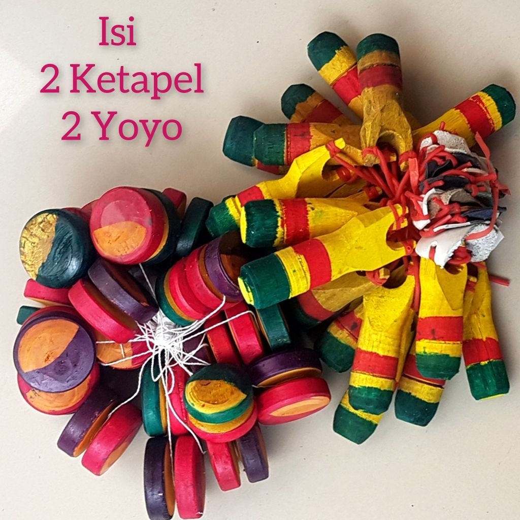 Mainan Jadul, Mainan Yoyo, Yoyo Kayu, Mainan Yoyo Murah, Ketapel, Ketapel Kayu, Ketapel Murah