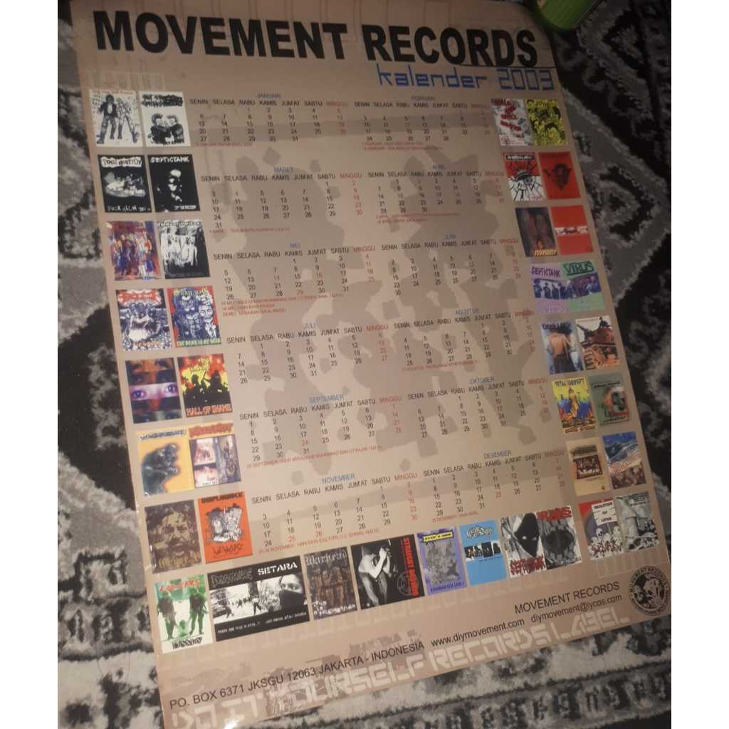 Movement Records Poster dan Kalender 2003 (Sepaket)