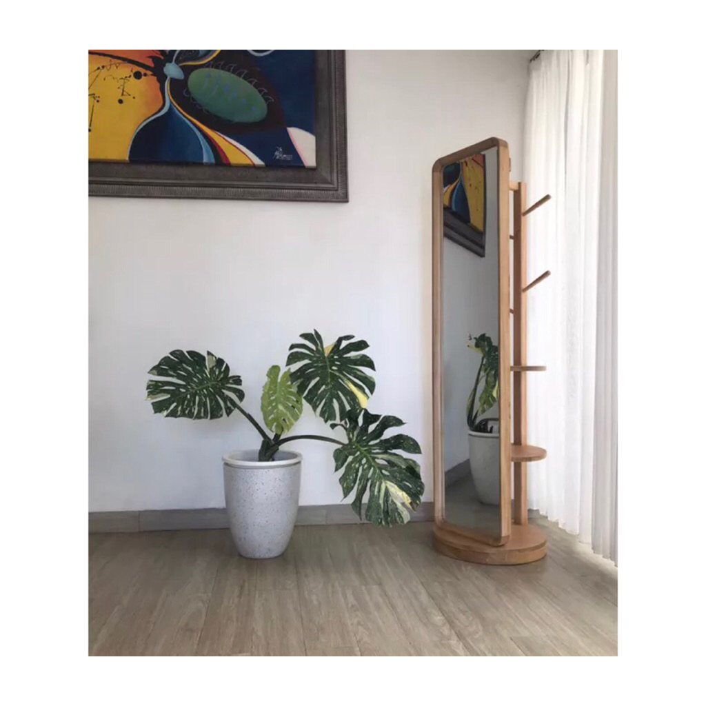 CERMIN MIROR SERBAGUNA / standing miror minimalis / standing miror kamar tidur /standing miror kayu 