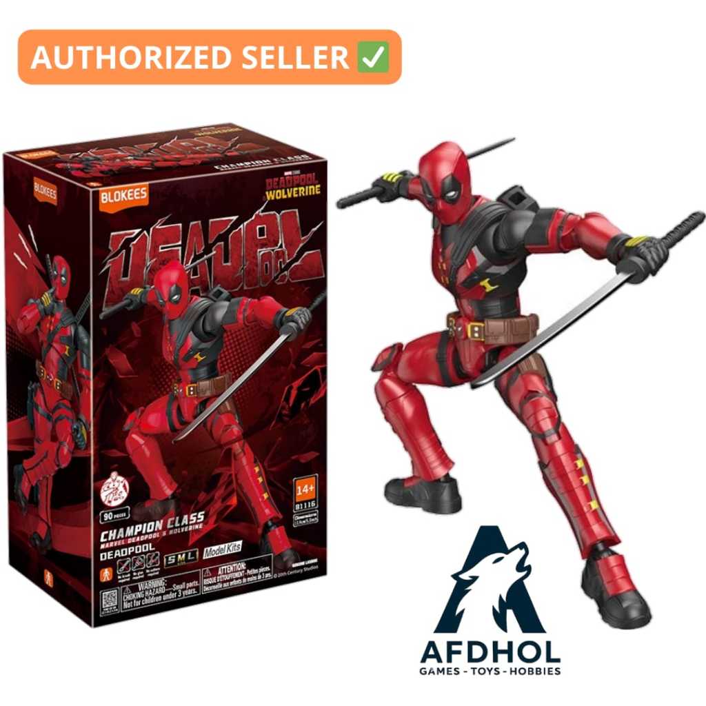 BLOKEES MARVEL DEADPOOL CHAMPION CLASS SERIES MODEL KIT - BLOKEES MARVEL DEADPOOL & WOLVERINE MAINAN