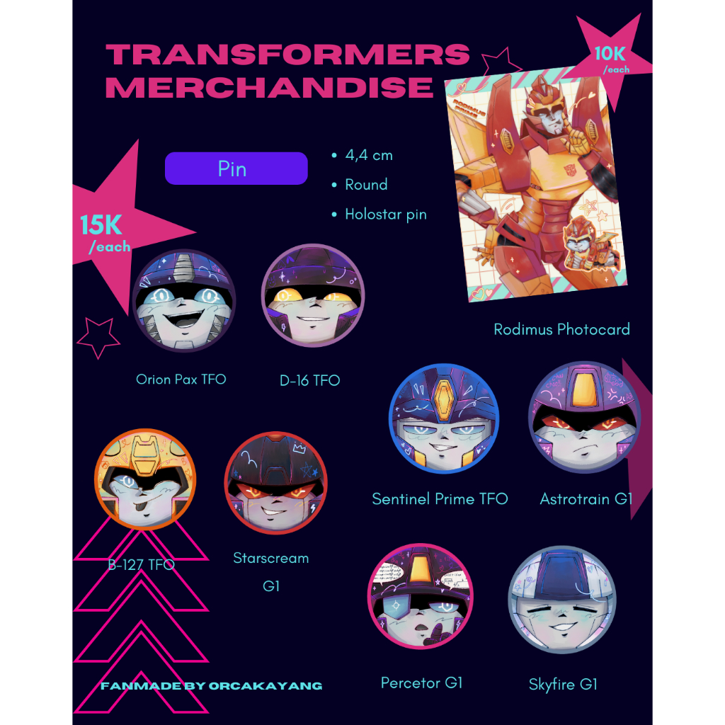 Transformers Fan Merchandise PIN by Orcakayang