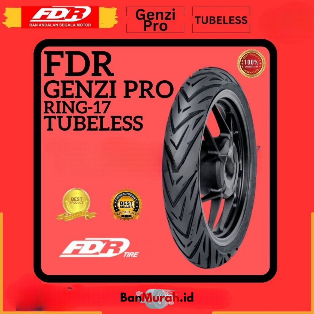 Ban Motor FDR Genzi Pro 100/80 120/80 (TUBELESS) Ring 17 for BEBEK or SUPERMOTO