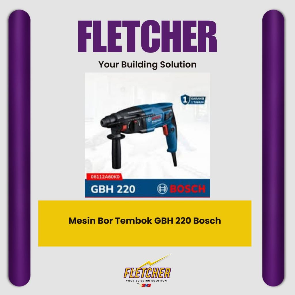 Mesin Bor Listrik Tembok GBH 220 Bosch