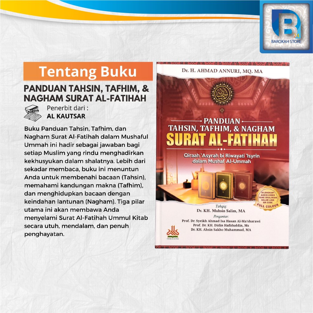 Tahsin Tafhim Nagham Al-Fatihah Full Color Qiraat Asyrah Isyrin Buku Tajwid Bergambar Mushaf Ummah