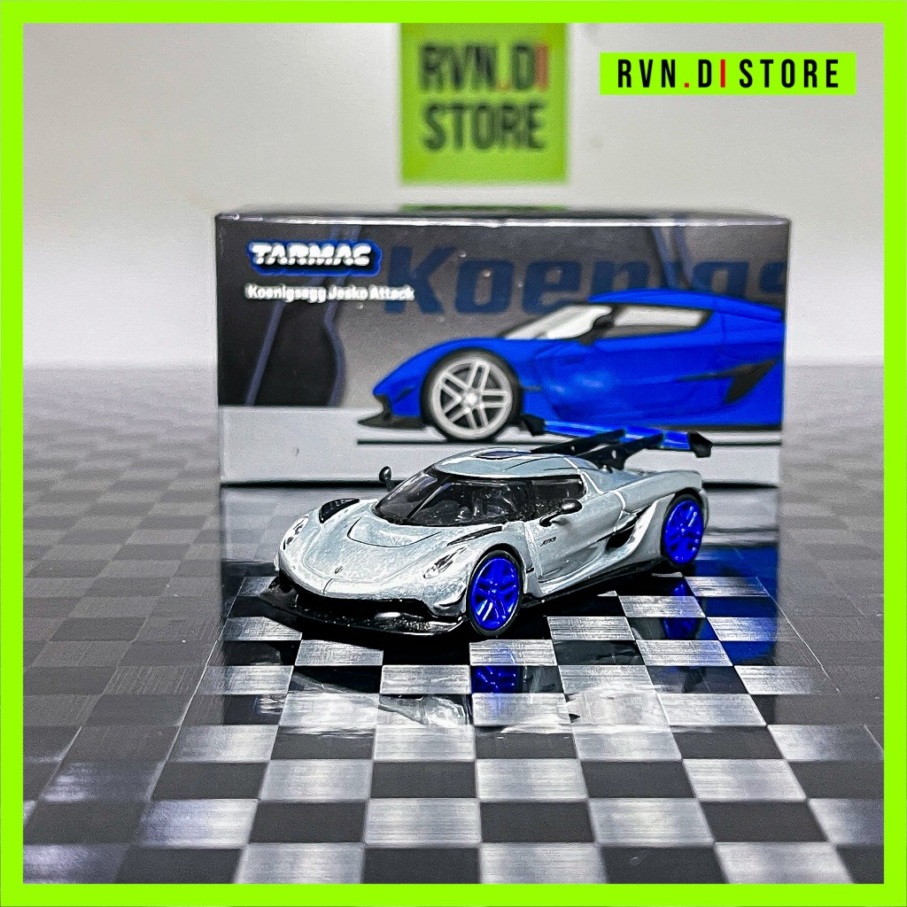 TARMAC WORKS GLOBAL 64 KOENIGSEGG JESKO ATTACK 1/64 DIECAST BLUE T64G-TL052-BL