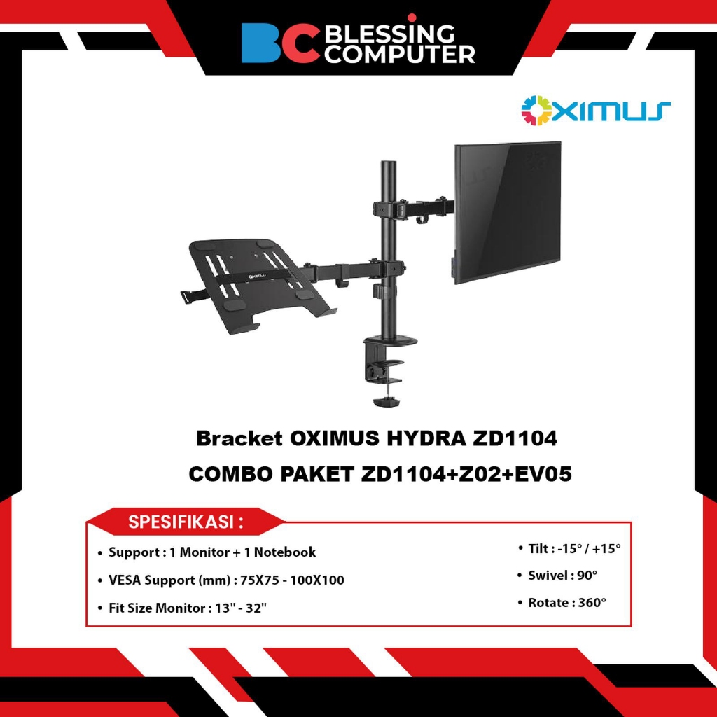 Bracket OXIMUS HYDRA ZD1104 COMBO PAKET ZD1104+Z02+EV05