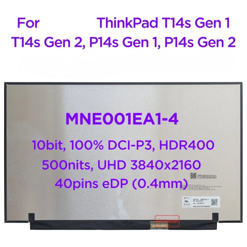 LAYAR LED LCD LAPTOP X1 CARBON 8TH 4K UHD 3840 2160 20VX 20VY 20S0 20U9 20UA 20S1 20XK 20XL 20W0 20W