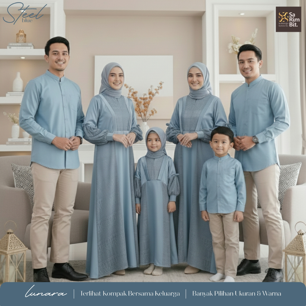 Baju Couple Lebaran Keluarga Premium / Serambit Family Set Edisi Lebaran Idul Fitri 2026