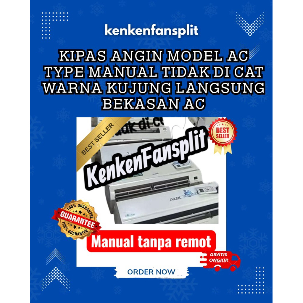 kipas angin model ac manual cat putih 3pk
