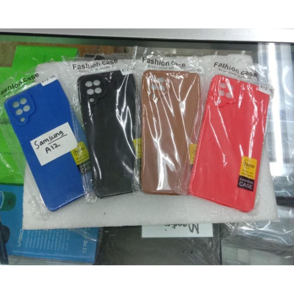 Case Samsung A12 Softcase Pro Camera Candy Color 3D TPU