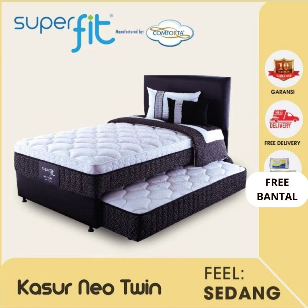 SUPERFIT By Comforta Springbed Neo Twin Fullset KASUR SPRINGBED ANAK
