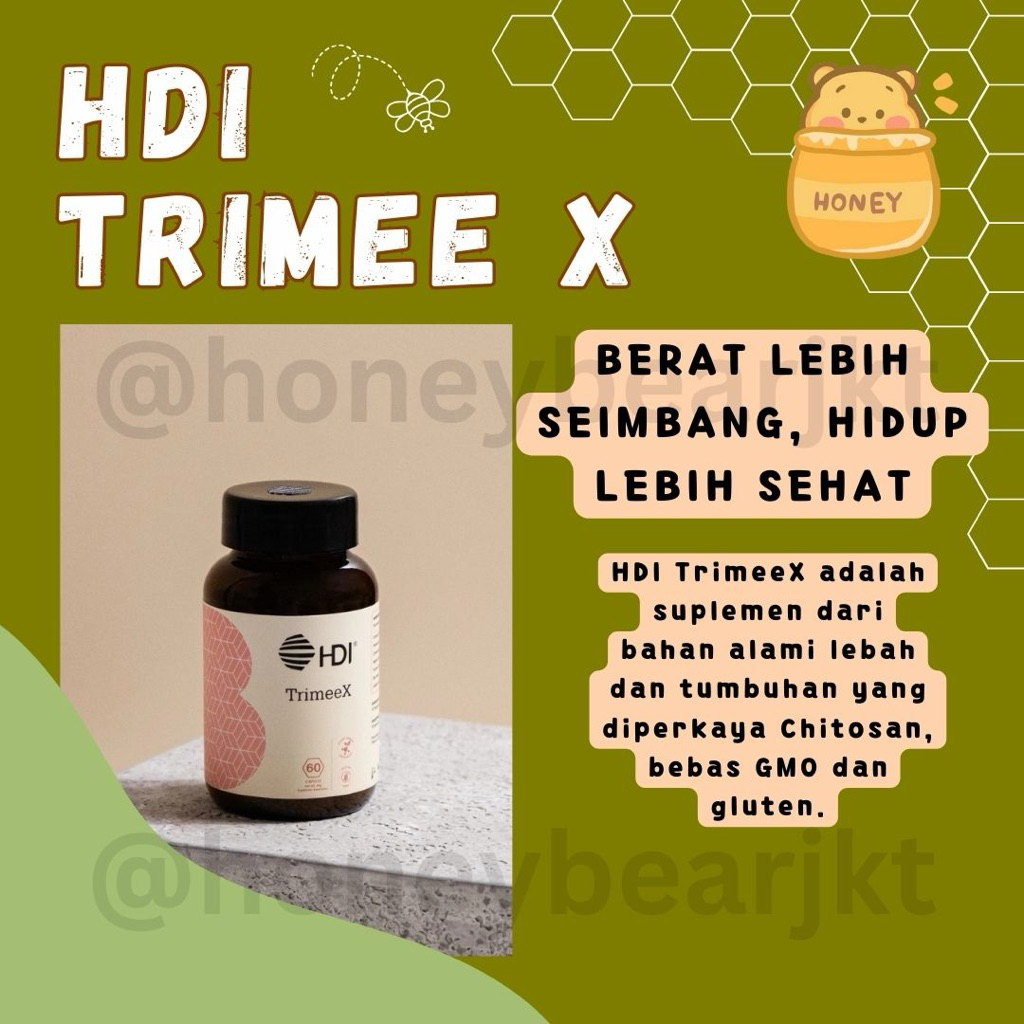 HDI Trimee X - 60 Kapsul – Suplemen Herbal Diet & Kontrol Berat Badan | ORIGINAL 100%