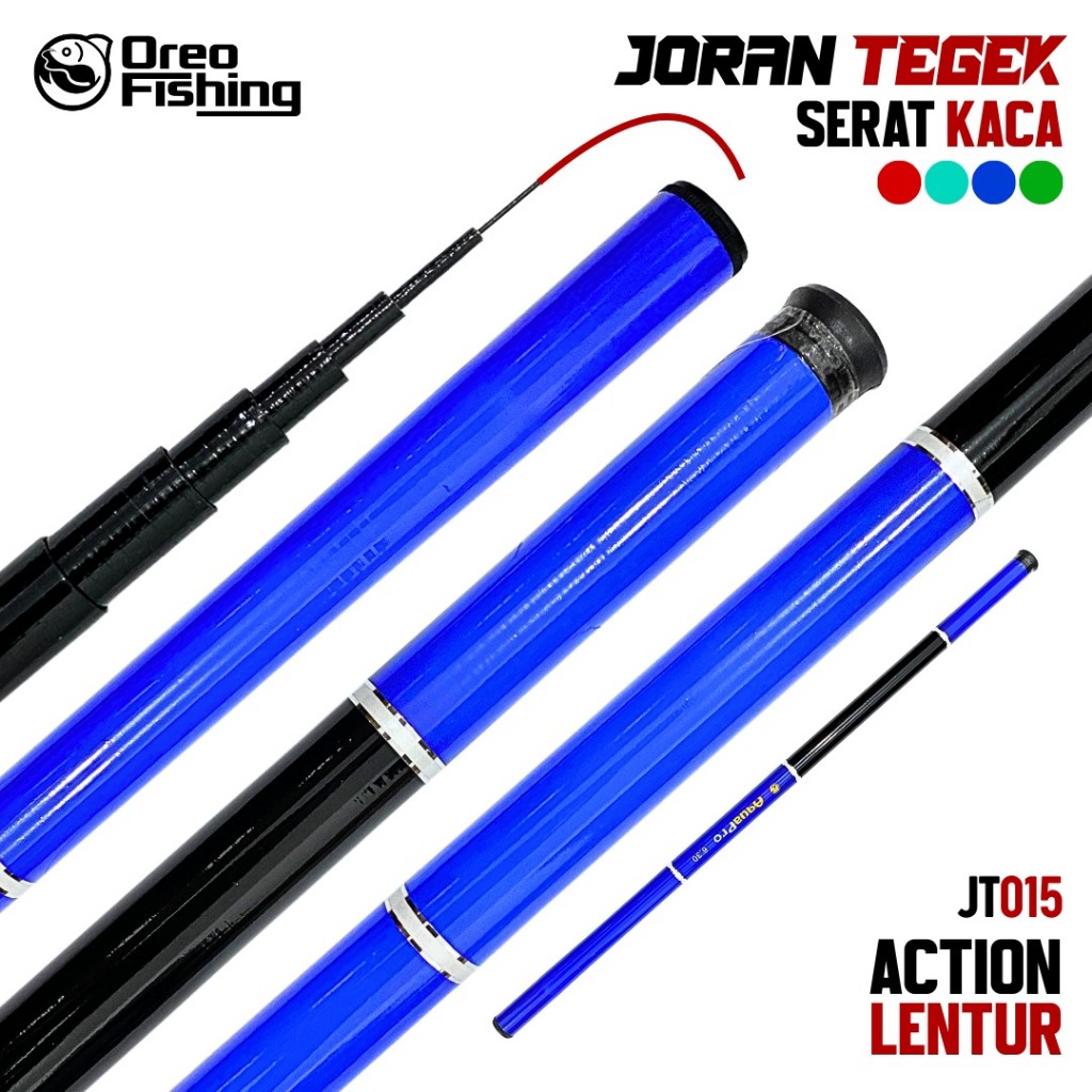 Joran Tegak Serat Kaca Action Lentur Tegek Fiberglass Premium Ringan, Kuat dan Mudah dibawa