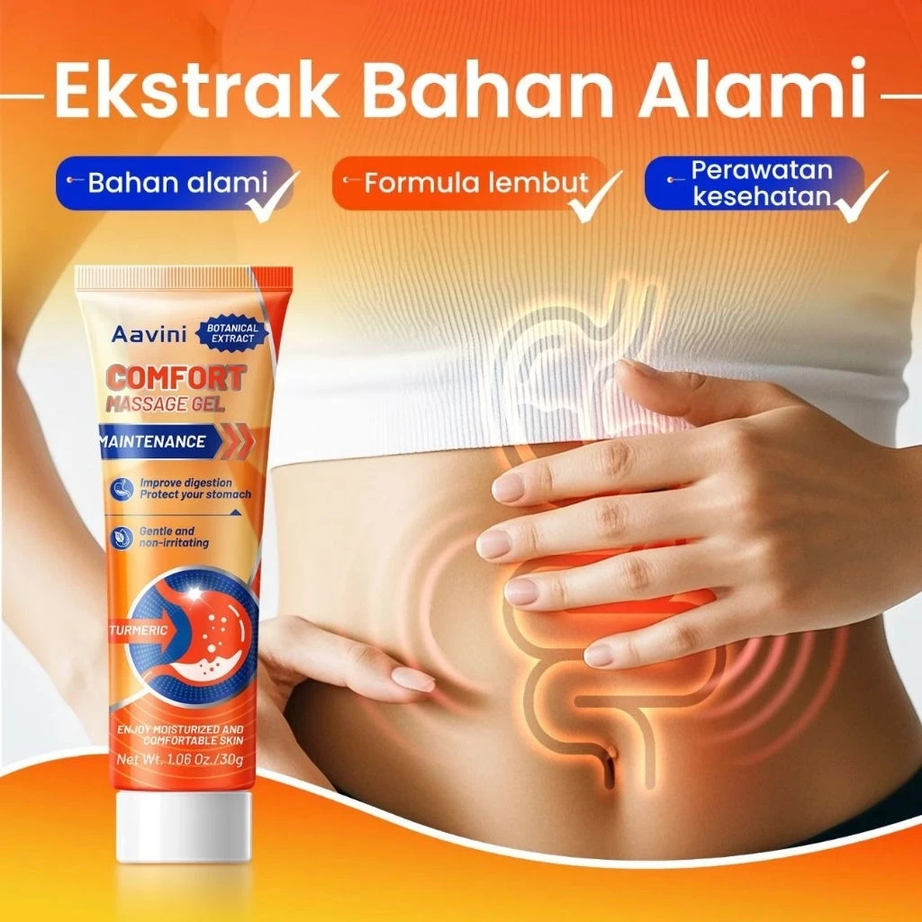  Gel Pijat Perut Kunyit - Redakan Perut Kembung, Masuk Angin, & Sakit Perut, Hangat & Nyaman, Untuk 