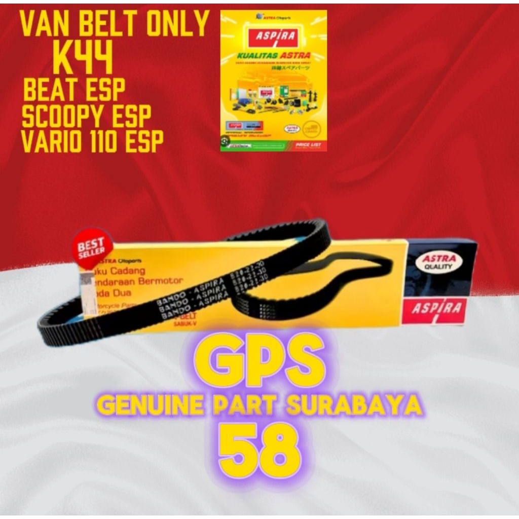 Van Belt Only Beat Esp Scoopy Esp, Vario 110 Est H2-23100-K44-1200 Original Aspira