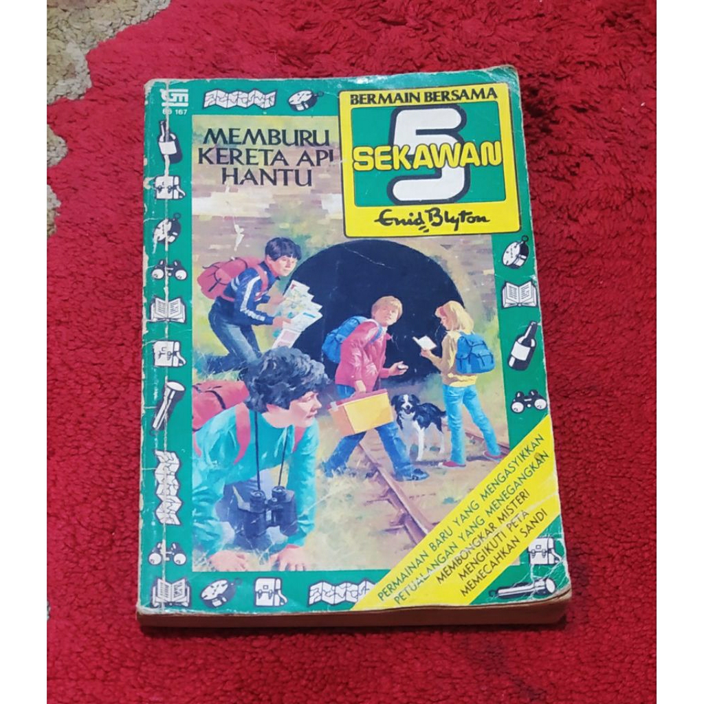 Buku Bermain Bersama Lima Sekawan Enid Blyton "Memburu Kereta Hantu" 100%ORI preloved koleksi pribad