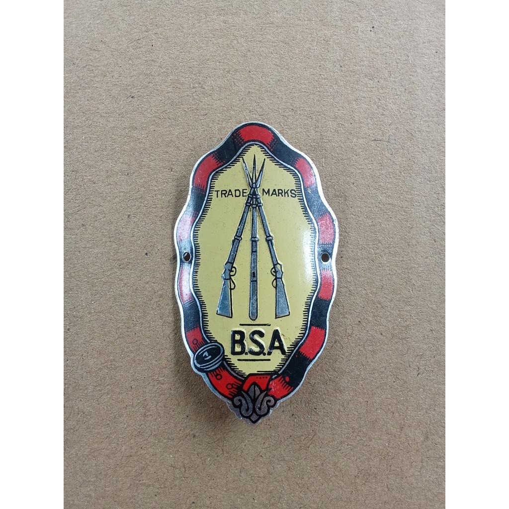 Emblem Plat merk sepeda onthel BSA