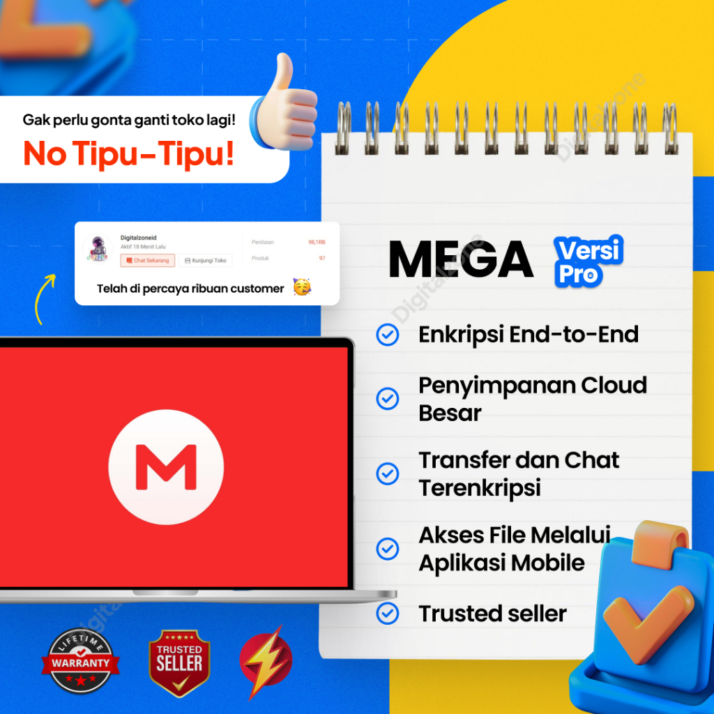 Mega.nz / Mega Premium Bergaransi-Penyimpanan Cloud