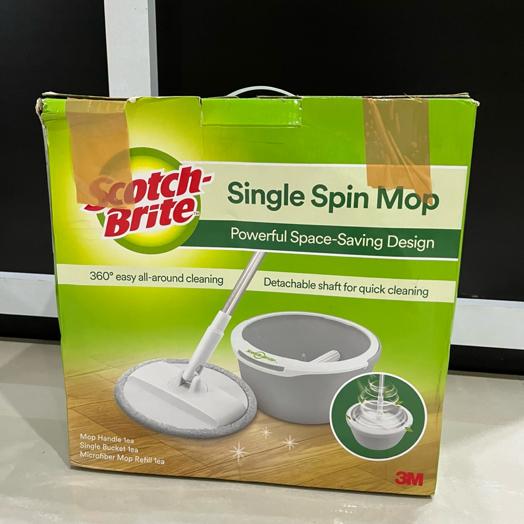 [PRELOVED] | 3M Scotch-Brite Single Spin Mop /Alat Pel Lantai /Pel Lantai Hemat Tempat/