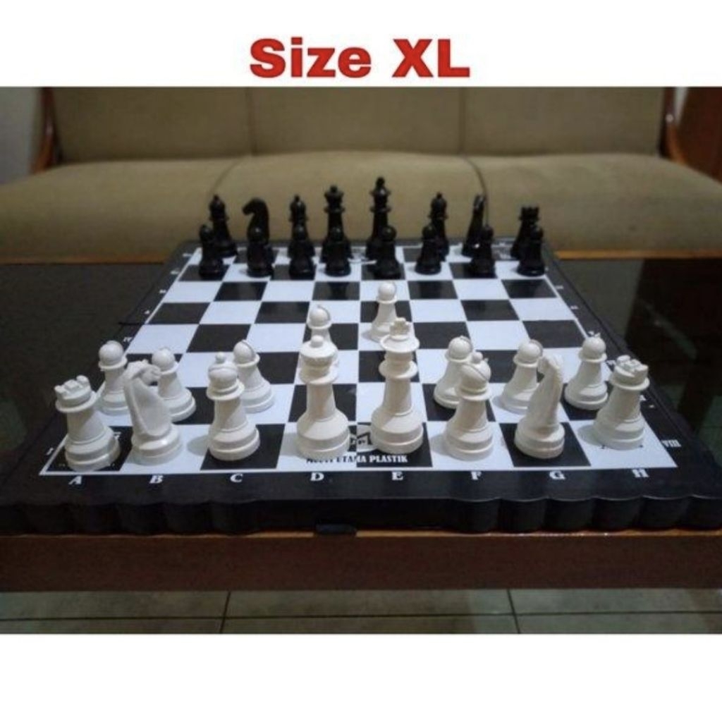 PAPAN CATUR PLASTIK L-XL MAINAN OLAHRAGA OTAK, UNIK DAN MURAH - BIDAK-.