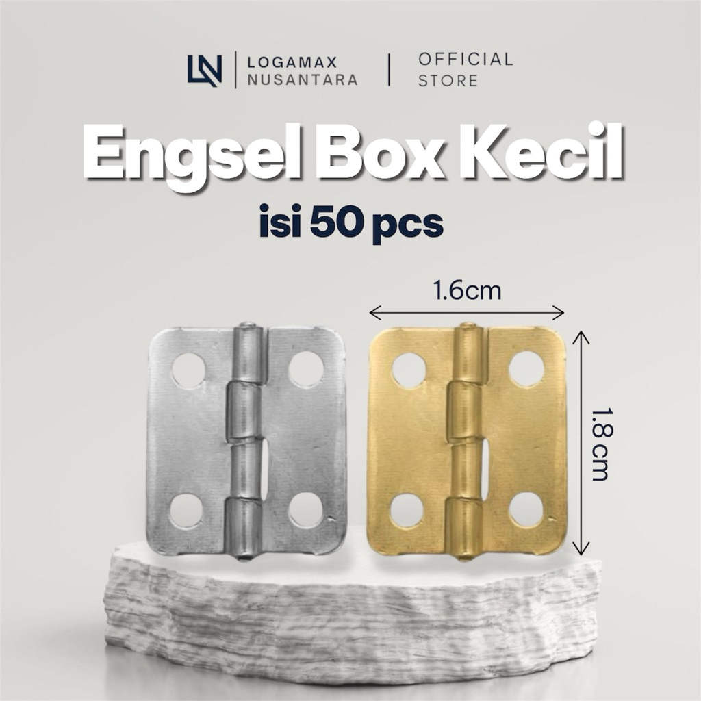(50 PCS) ENGSEL BOX KECIL 1.8 x 1.6cm/ ENGSEL BOX KAYU / MAHAR BOX / EMAS / GOLD / SILVER / NIKEL