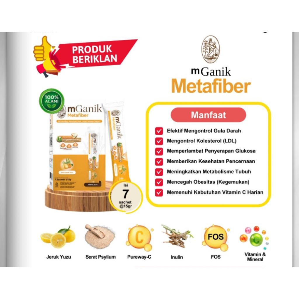 MGANIK METAFIBER JERUK isi 7 sachet