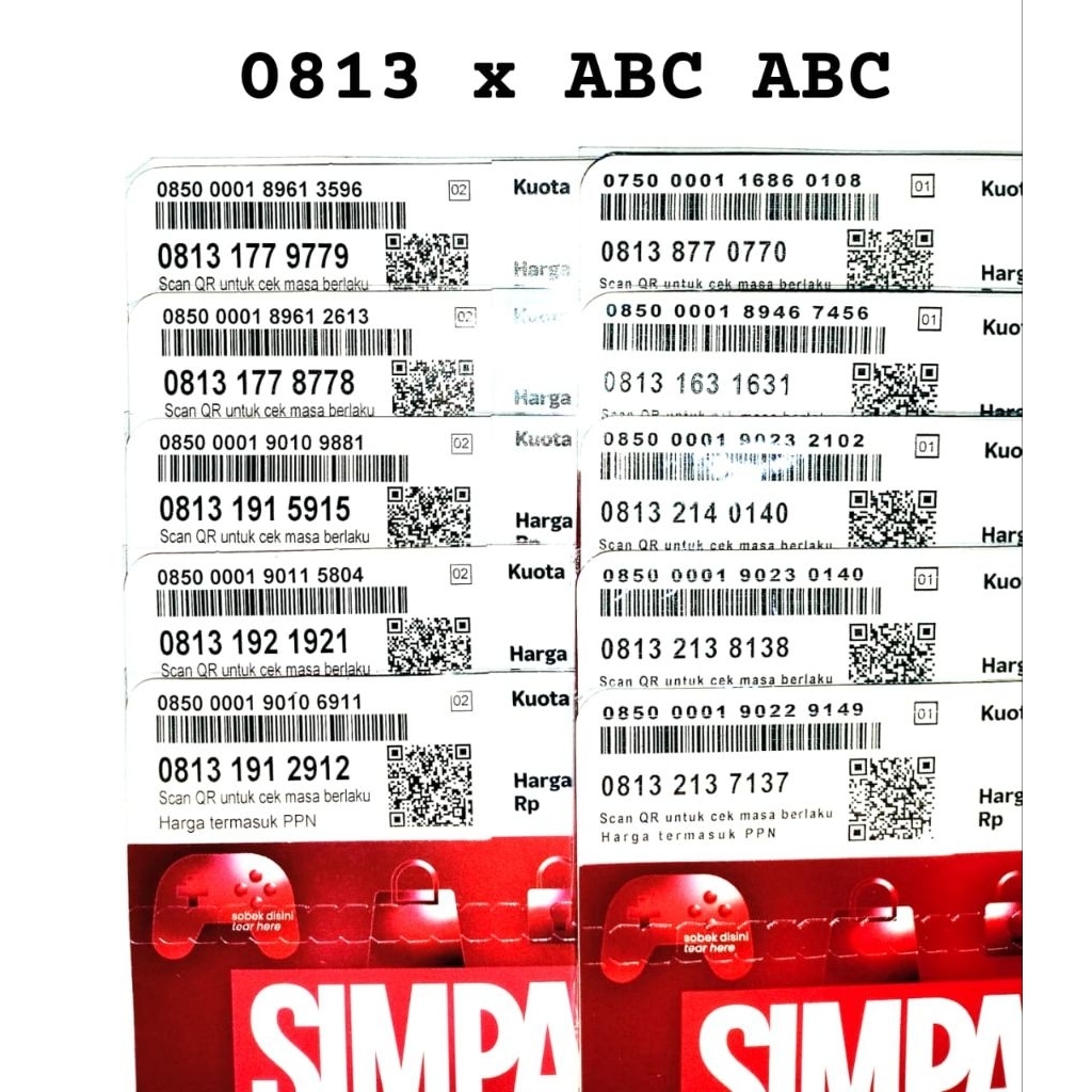 Nomor Cantik Telkomsel 11 Angka. No Cantik 11 Digit ABC ABC. Nomor Cantik Couple