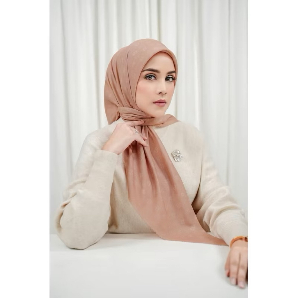 button scarves monogram voile