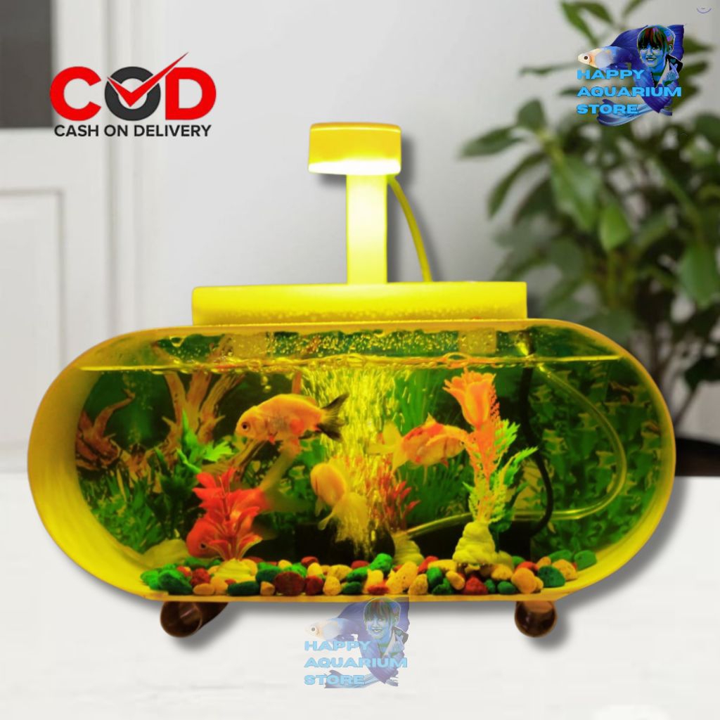 [Termurah] 1 SET LENGKAP AQUARIUM MINI PVC PLUS AIR MANCUR DAN MESIN FILTER LENGKAP LAMPU LED AKUARI