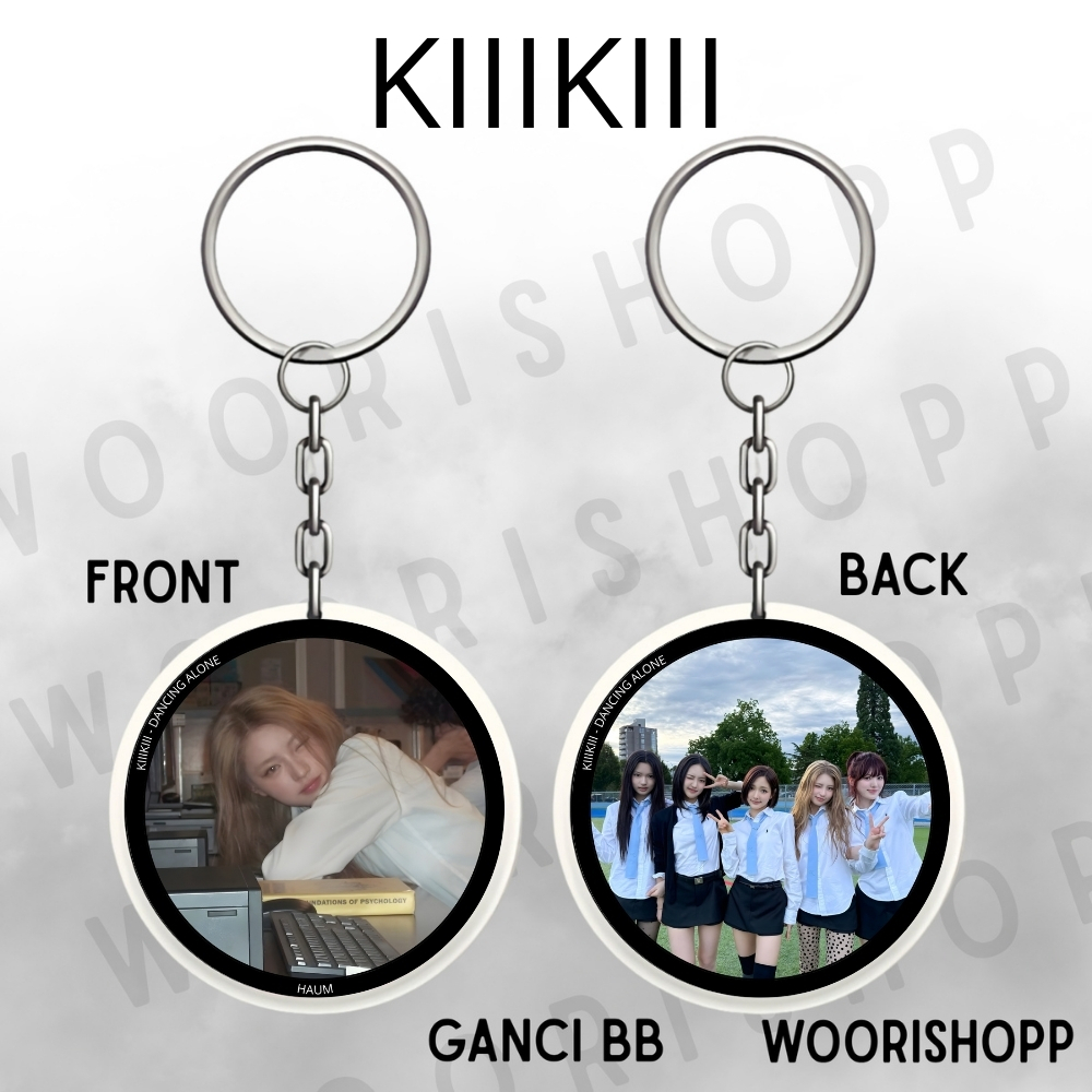 KEYCHAIN KIIIKIII DANCING ALONE GANCI BOLAK BALIK GANTUNGAN KUNCI KPOP UNOFFICIAL HAUM JIYU KYA SUI